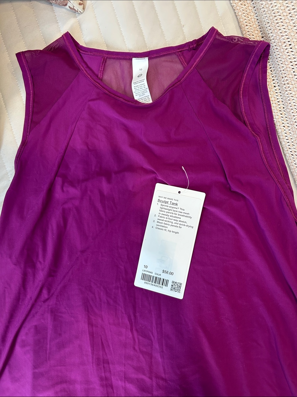 Women’s Sculpt Tank in Magenta - Lu Lu lemon